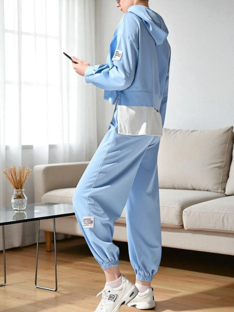 Ensemble en coton Royalfashion pour femmes avec un insert de chemise