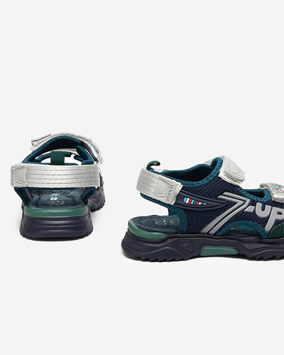 Sandales enfant Doniso marine et vert - Chaussures