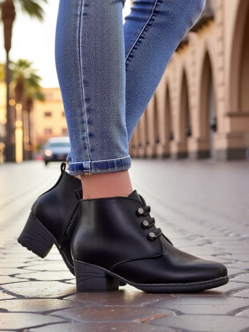 Bottines Royalfashion pour femme à talon bas Lolifol