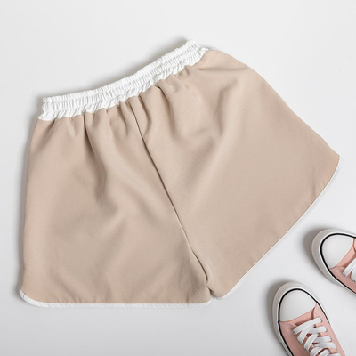 Short court beige femme - Vêtements