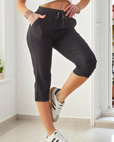 Royalfashion Pantalons 3/4 en coton pour femmes