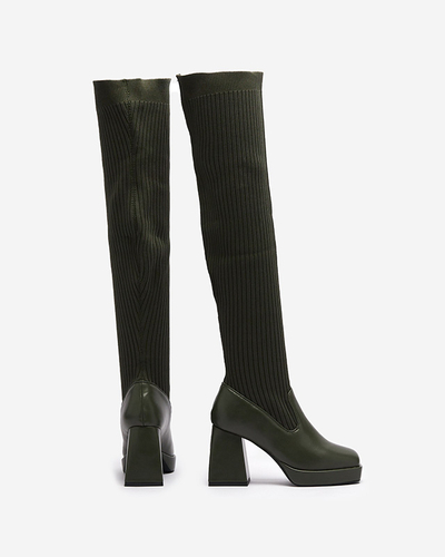 Bottes montantes vert foncé pour femmes Sarioga - Footwear