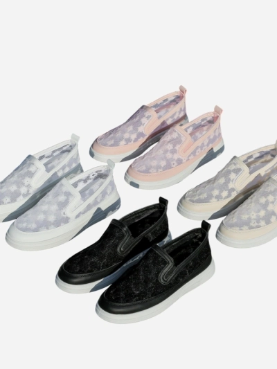 Mocassins en mesh pour femmes Royalfashion avec fleurs Emzos