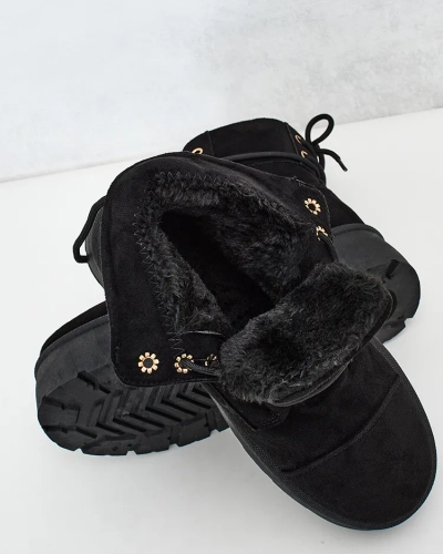 Royalfashion Bottes Woruces à lacets pour femmes