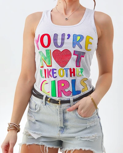 Débardeur en coton pour femmes Royalfashion avec bretelles et designs uniques