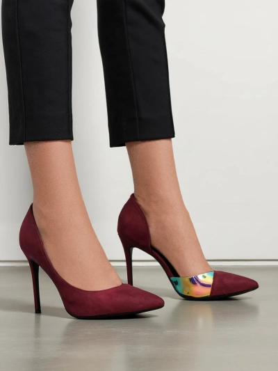 Royalfashion Pompes pour femmes avec un nœud et un insert holographique Dremtru