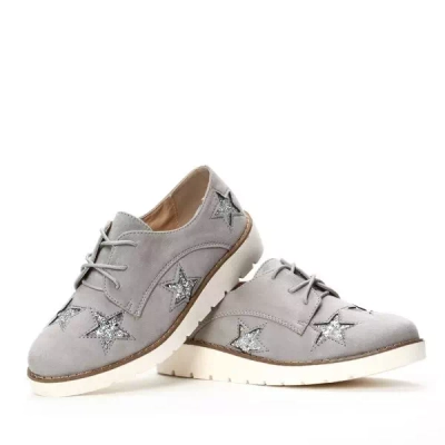 OUTLET Creepers grises à étoiles Stylenna - Chaussures