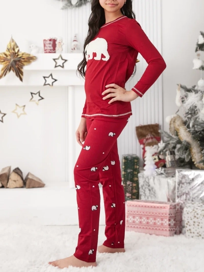 Pyjamas d'enfants en coton de Royalfashion pour Noël avec un ours polaire