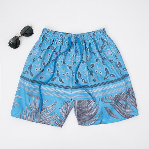 Short de sport pour homme à motifs bleus - Vêtements