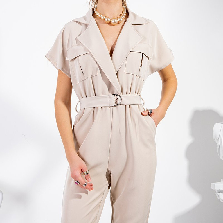 Combinaison beige femme - Vêtements