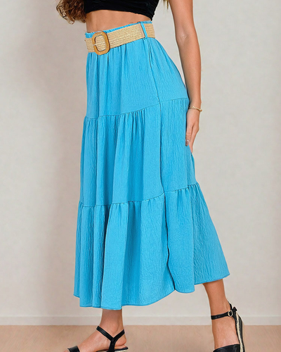 Royalfashion Jupe midi femme avec ceinture