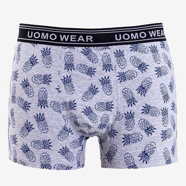 Caleçon homme gris à ananas - Sous-vêtements