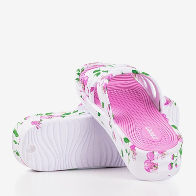 Chaussons pour enfants fuchsia avec fourrure Miaue - Chaussures 1