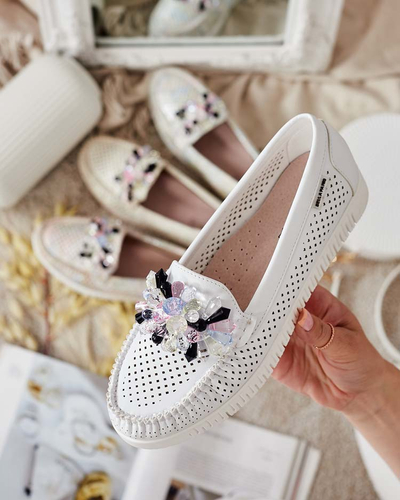Royalfashion Mocassins ajourés perlés pour femme Nasfali