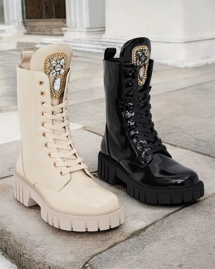 Royalfashion Bottes à lacets Operre pour femme