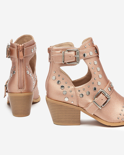 Bottines roses et dorées à jets Farrcy- Footwear