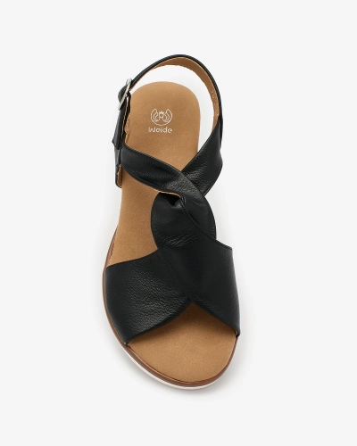OUTLET Royalfashion Sandales pour femmes noires à petit talon Netisa
