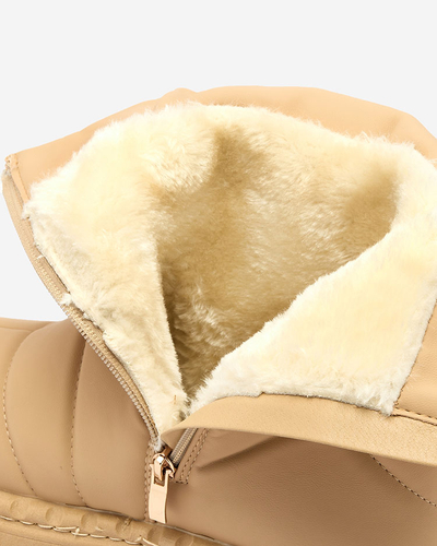 Royalfashion Camel bottes pour femmes a'la bottes de neige Oterika