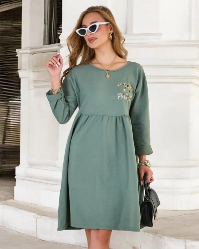Royalfashion Robe en tissu pour femme