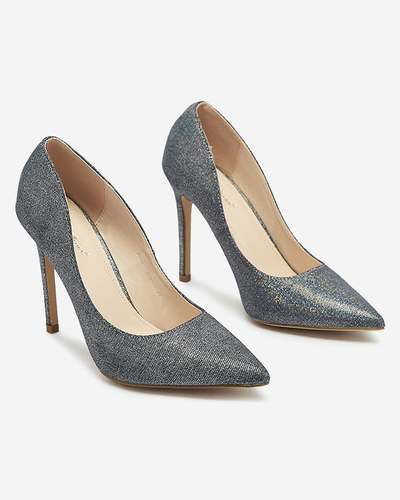 Escarpins à talon pour femme graphite holographique Soddo Footwear
