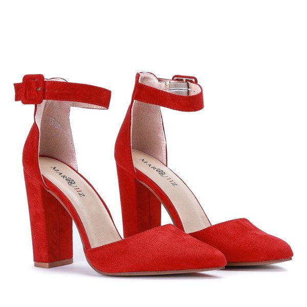 OUTLET Escarpins rouges sur le poteau Clémentine - Chaussures