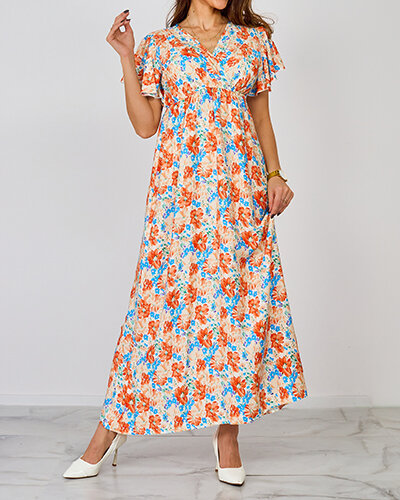 Royalfashion Robe midi à fleurs pour femme