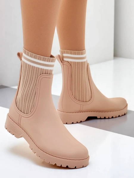 Bottes de pluie Royalfashion pour femmes avec un insert en tissu plus haut Scarlesa