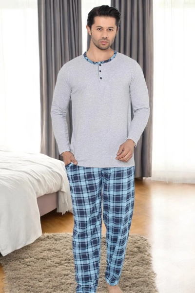 Pyjama à carreaux en coton pour homme de Royalfashion