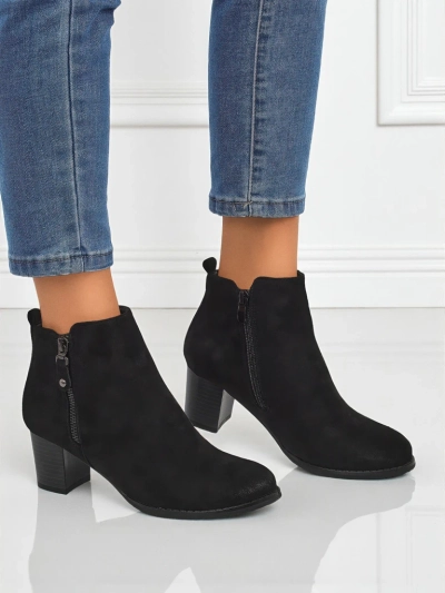 Bottines pour femmes en éco-daim à talons Midnight Bloom
