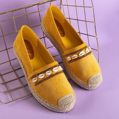 Espadrilles femme moutarde à coques Amidoz - Chaussures