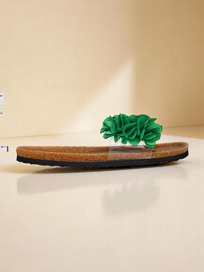 Royalfashion Claquettes pour femmes avec fleurs Flora Soft