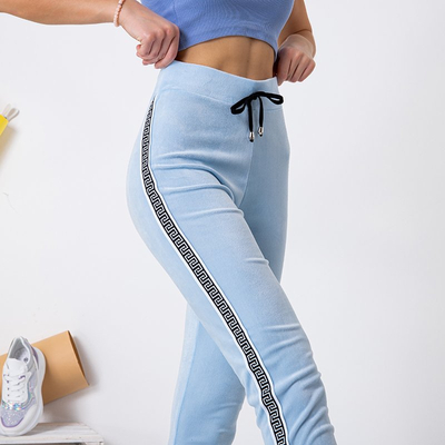 Pantalon de jogging femme bleu à rayures - Vêtements