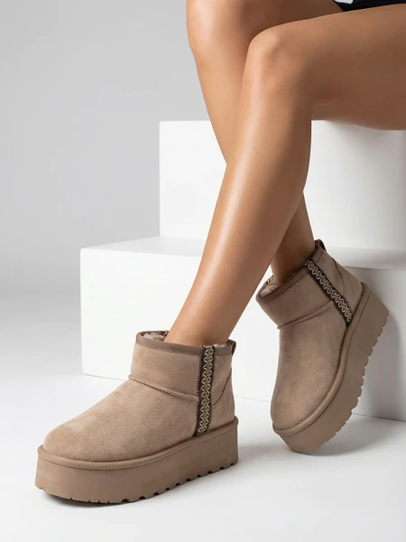 Bottes courtes Royalfashion pour femmes style bottes de neige Haluzi