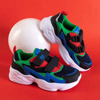 Chaussure de sport enfant bleu marine avec empiècements colorés Jello - Footwear