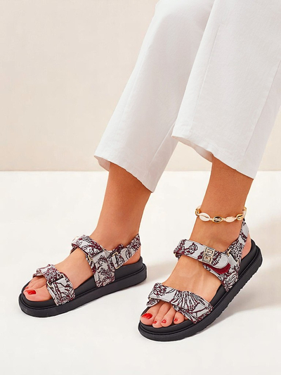 Sandales Royalfashion pour femme avec imprimé Aloé