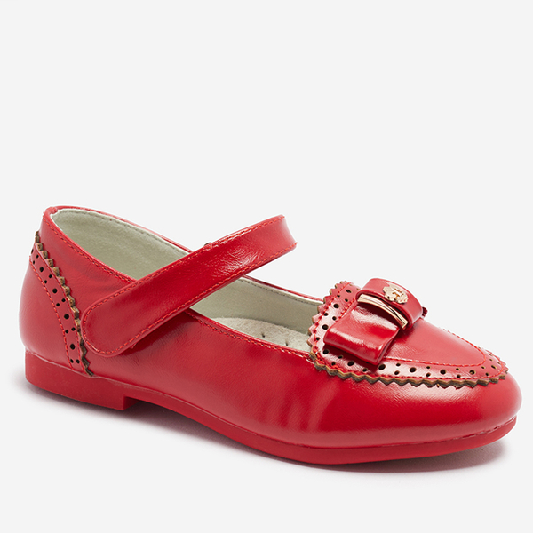 Escarpins rouges pour filles avec nœud Proya- Footwear