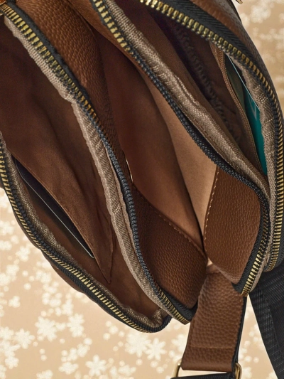 Petit sac à main matelassé en cuir écologique souple Copper Veil