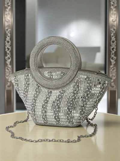 Petit sac à main pour femmes avec des zircons Sparkle Queen
