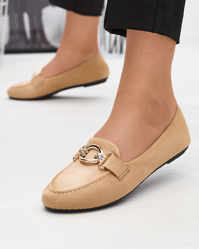 Mocassins en éco-daim beige Brussi - Footwear