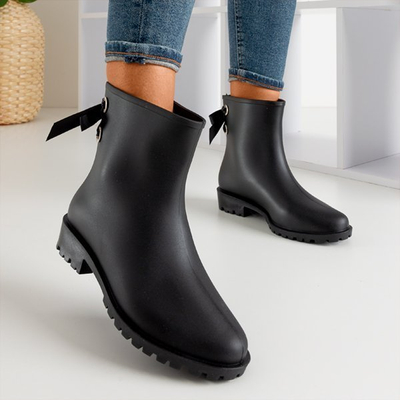 Bottes en caoutchouc mat pour femmes noires Ventilateurs - Chaussures 1