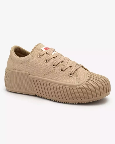 OUTLET Royalfashion Baskets de sport marron clair à plateforme Brigera