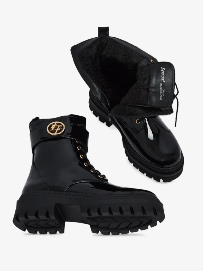 Bottines vernies pour femmes en cuir écologique Eulin