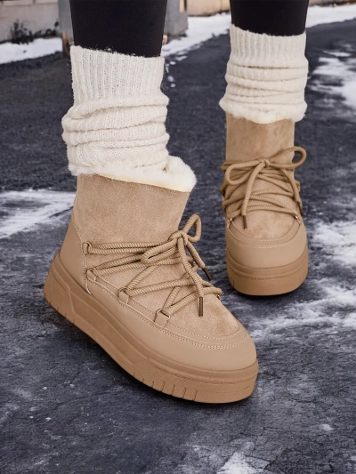 Bottes de neige à lacets pour femmes Royalfashion Moniuc