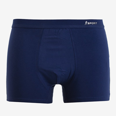 Caleçon homme en coton bleu - Sous-vêtements