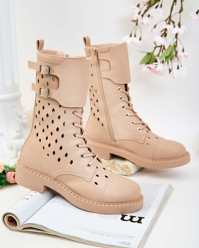 Royalfashion Bottes ajourées à lacets pour femme Belsel