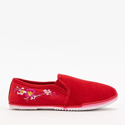 OUTLET Slip on enfant rouge avec broderie Cerisa - Chaussures