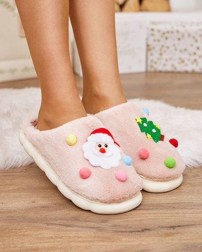Royalfashion Chaussons de Noël pour femme en rose Fertemse