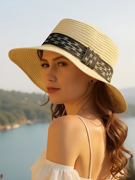 Royalfashion Chapeau de paille pour femme Silky Shade