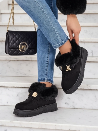 Royalfashion Bottes courtes pour femmes a'la bottes de neige Dobis