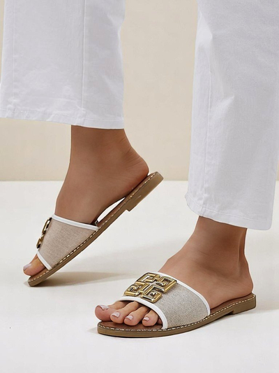 Royalfashion Chaussons pour femme à semelle plate Rorole